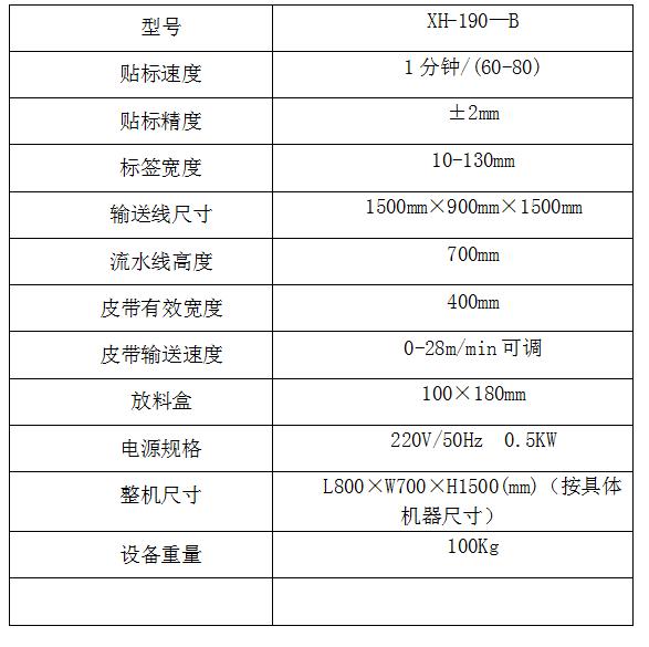 貼標機參數(shù)